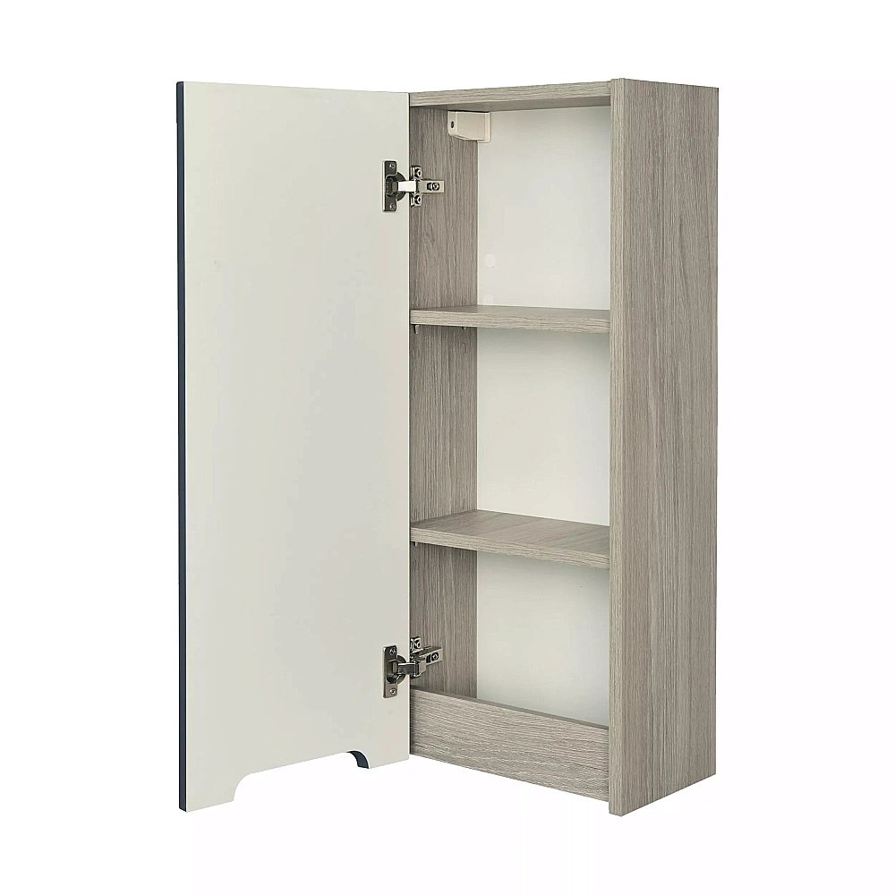 Шкаф подвесной Акватон Оливия 35 серый/дуб ойстер для ванной в интернет-магазине сантехники Sanbest