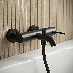 Смеситель для ванны и душа WasserKraft Niers 3001BL матовый чёрный купить в интернет-магазине сантехники Sanbest