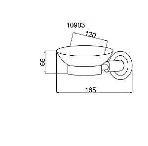 Мыльница Boheme Murano Cristal 10903-CRST-BR купить в интернет-магазине сантехники Sanbest