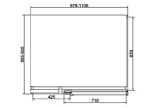 Душевой уголок Vincea Extenza 110х90 VSR-4EX101190CLG стекло прозрачное/профиль золото брашированное купить в интернет-магазине Sanbest