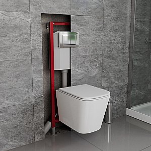 Инсталляция для унитаза D&K DI8140116 кнопка хром купить в интернет-магазине сантехники Sanbest