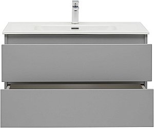 Тумба с раковиной Aquanet Вега 2.0 337962/284029 90 мисти грин для ванной в интернет-магазине Sanbest