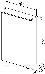 Зеркальный шкаф Aquanet Августа 58 дуб сонома купить в интернет-магазине сантехники Sanbest