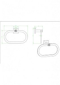 Полотенцедержатель CeramaLux Venezia 88606-1 хром купить в интернет-магазине сантехники Sanbest
