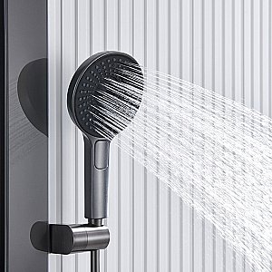 Душевая система Black&White Gravity GH9025NGM оружейная сталь купить в интернет-магазине сантехники Sanbest