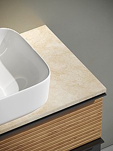 Тумба с раковиной Sancos DELTA 100 со столешницей, дуб красный/графит для ванной в интернет-магазине Sanbest