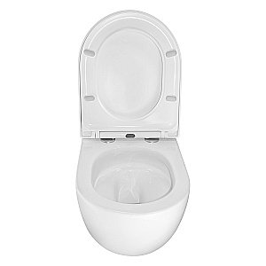 Унитаз подвесной Azario ORMI 4551+AZ-0253VD с инсталляцией Loranto безободковый, смыв торнадо, с сиденьем микролифт, белый купить в интернет-магазине Sanbest