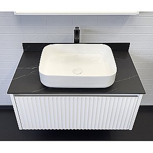 Тумба с раковиной Comforty Марсель 90 (78189) белая матовая для ванной в интернет-магазине Sanbest