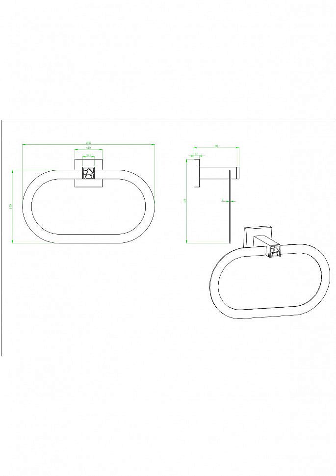 Полотенцедержатель CeramaLux Venezia 88606-1 хром купить в интернет-магазине сантехники Sanbest
