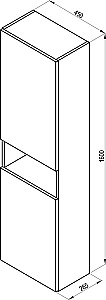 Пенал Ravak SB Natural 45 X000001789 белый глянцевый для ванной в интернет-магазине сантехники Sanbest