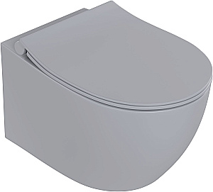 Унитаз подвесной Allen Brau Fantasy 3 Vortex 4.11035.SG серый матовый, с крышкой микролифт, слив торнадо купить в интернет-магазине Sanbest