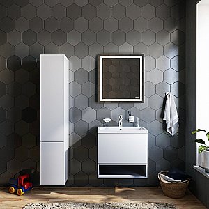 Тумба с раковиной AM.PM Gem 60 белая глянцевая для ванной в интернет-магазине Sanbest
