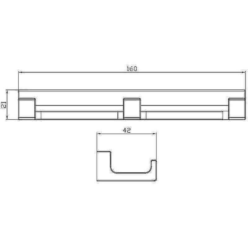 Планка с крючками Rav Slezak Nil NLA0105MG серый матовый купить в интернет-магазине сантехники Sanbest