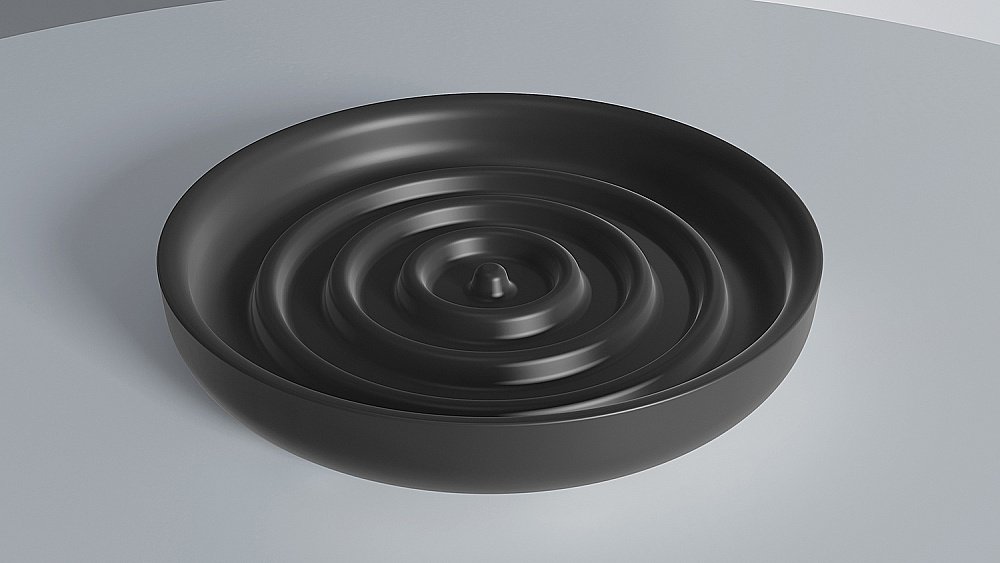 Мыльница Salini GOCCE S-Stone 1902201F черная матовая купить в интернет-магазине сантехники Sanbest