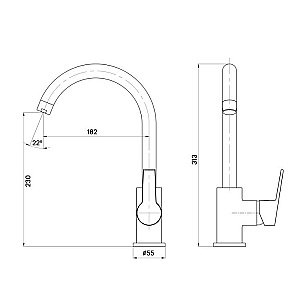 Смеситель для кухни Milardo Meal M01SBJ0M05 хром купить в интернет-магазине сантехники Sanbest