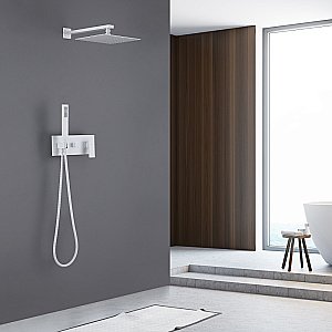 Душевая система ABBER Daheim AF8218W белая матовая купить в интернет-магазине сантехники Sanbest