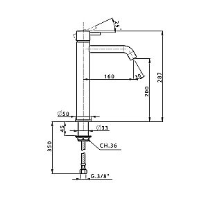 Смеситель для раковины Cisal LESS NEW LN00354021 хром купить в интернет-магазине сантехники Sanbest