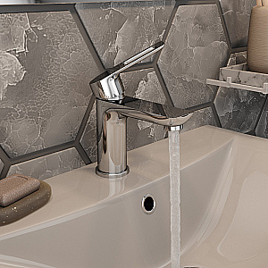 Смеситель для раковины Elghansa Brunn 1681506 хром купить в интернет-магазине сантехники Sanbest