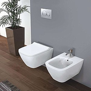 Унитаз подвесной Geberit Smyle Square 500.208.01.1 белый, безободковый купить в интернет-магазине Sanbest