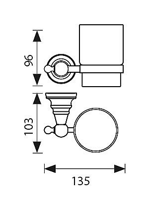 Стакан Kaiser KH-2205 хром купить в интернет-магазине сантехники Sanbest