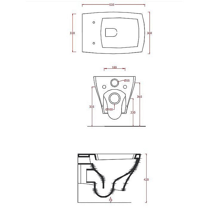Унитаз подвесной Artceram Jazz 54х36 JZV001 01 00 белый купить в интернет-магазине Sanbest