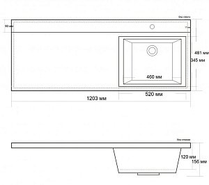 Тумба с раковиной BelBagno KRAFT-LVD 580/1200 для ванной в интернет-магазине Sanbest