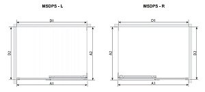 Душевой уголок Ravak Matrix MSDPS 120x90 стекло прозрачное/профиль белый купить в интернет-магазине Sanbest