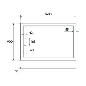 Душевой поддон Veconi Tezeo TZ07-14090PR-01-19C3 140x90 купить в интернет-магазине Sanbest