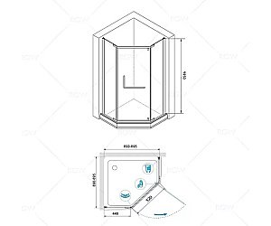 Душевой уголок RGW Hotel HO-081 80х80 350608188-11 стекло прозрачное/профиль хром купить в интернет-магазине Sanbest