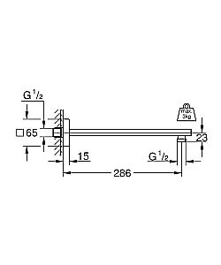 Душевой кронштейн Grohe Rainshower 27709000 купить в интернет-магазине сантехники Sanbest