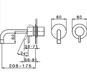 Смеситель для раковины Cisal LESS NEW LN00551640 купить в интернет-магазине сантехники Sanbest