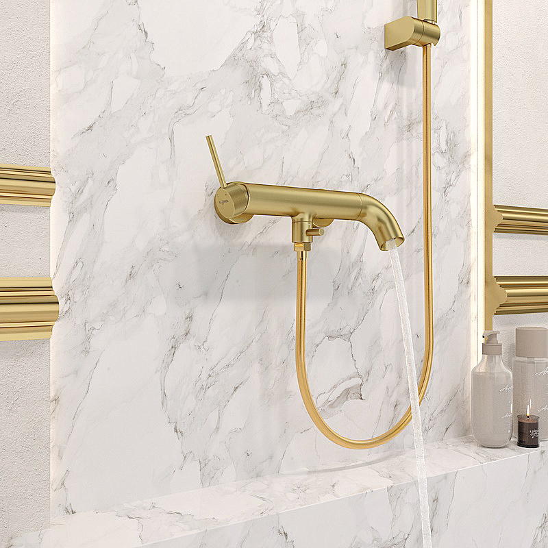 Смеситель для ванны Elghansa RADIANT XQ 2347181-MattGold матовое золото купить в интернет-магазине сантехники Sanbest