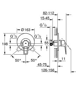 Смеситель для душа Grohe BauLoop 2020 29080001 купить в интернет-магазине сантехники Sanbest