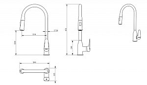 Смеситель для кухни BRAVAT Arden F7362395CP-ENG купить в интернет-магазине сантехники Sanbest