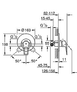 Смеситель для душа Grohe BauLoop 2020 29080001 купить в интернет-магазине сантехники Sanbest