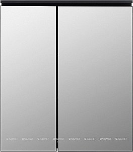 Зеркальный шкаф De Aqua Алюминиум 261758 70 черный купить в интернет-магазине сантехники Sanbest