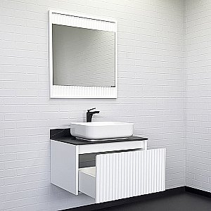 Тумба с раковиной Comforty Марсель 75 (T-Y9378) белая для ванной в интернет-магазине Sanbest