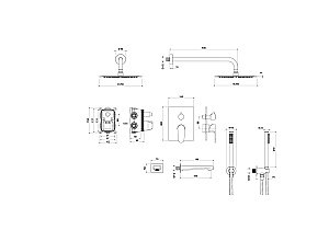 Душевая система Aquatek Оберон AQ1273CR хром купить в интернет-магазине сантехники Sanbest