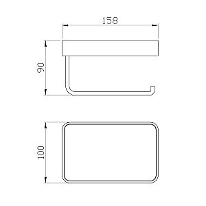 Держатель для туалетной бумаги с полкой WONZON & WOGHAND ROMA WW-7236 бронза купить в интернет-магазине сантехники Sanbest