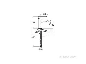 Смеситель для биде Roca Naia 5A6A96CN0 купить в интернет-магазине сантехники Sanbest
