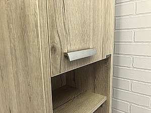 Шкаф-колонна Comforty Марио 00-00005976 40 дуб дымчатый для ванной в интернет-магазине сантехники Sanbest