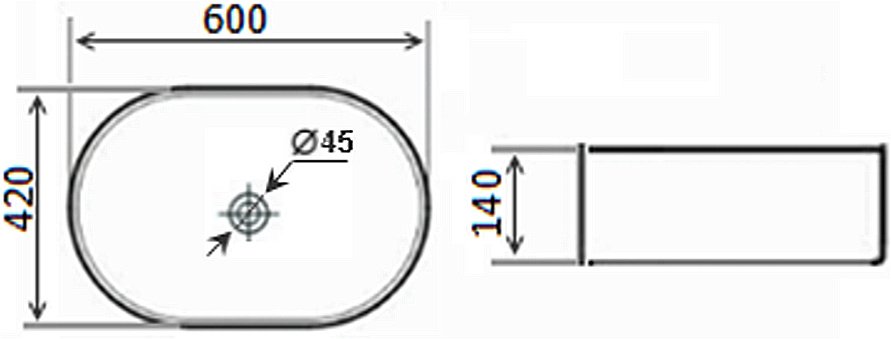 Раковина накладная Timo Kulo TK-405МВ черная матовая купить в интернет-магазине Sanbest