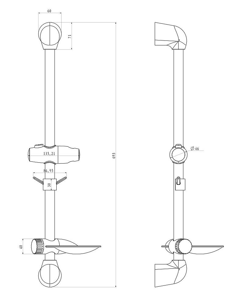 Душевая штанга Lemark LM8065C купить в интернет-магазине сантехники Sanbest