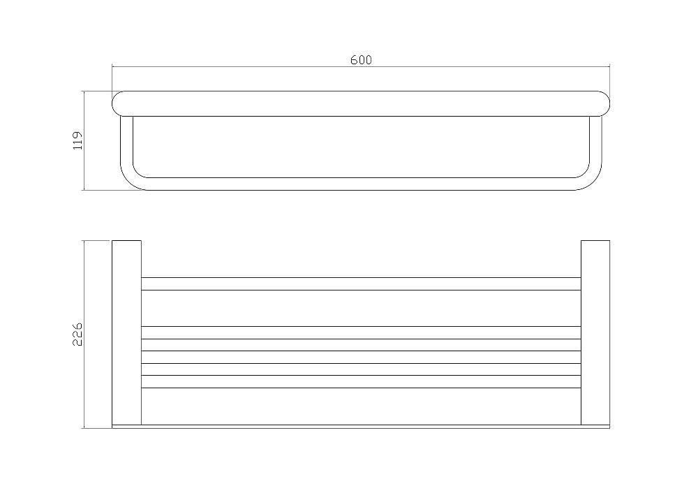 Полотенцедержатель с полкой WONZON & WOGHAND CARBON, Черный (WW-7781) купить в интернет-магазине сантехники Sanbest