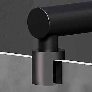 Душевое ограждение AM.PM X-Joy W94WI 110 W94WI-110-F1-BTE стекло прозрачное/профиль черный купить в интернет-магазине Sanbest