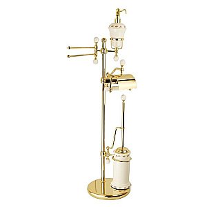 Стойка для ванной Migliore Provance ML.PRO-60.544.DO белая керамика с декором/золото купить в интернет-магазине сантехники Sanbest