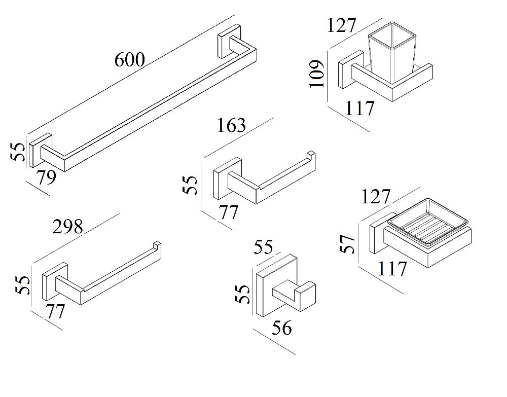 Набор аксессуаров Boch Mann CR-F25B купить в интернет-магазине сантехники Sanbest