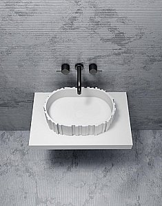 Раковина Abber Stein 56 AS2655 белая матовая купить в интернет-магазине Sanbest