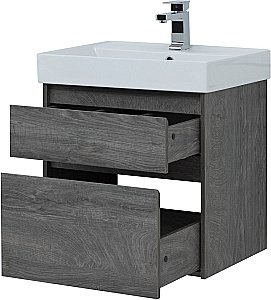 Тумба с раковиной Aquanet Nova Lite 242577 60 дуб рошелье для ванной в интернет-магазине Sanbest