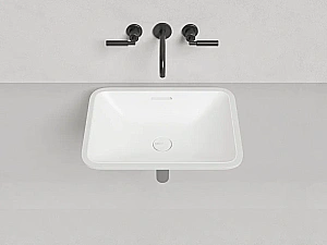 Раковина врезная снизу столешницы Salini MAREA 06 1802206M 55 из искусственного камня S-Stone, белая матовая купить в интернет-магазине Sanbest